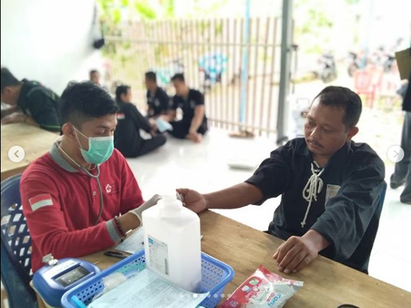 Bakti sosial donor darah yang dilaksanakan oleh PSHT (Persaudaraan Setia Hati Terate) Tarakan