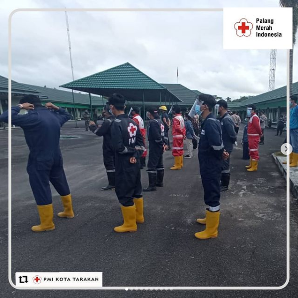 Penyemprotan Gabungan Bersama TNI-POLRI dan PMK Kota Tarakan, PMI Tarakan